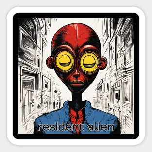 resident alien Sticker